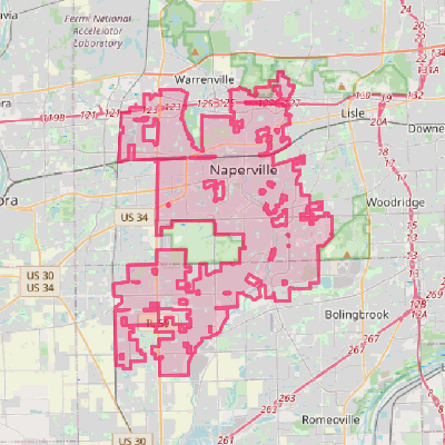 Map of Naperville