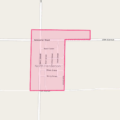 Map of North Henderson