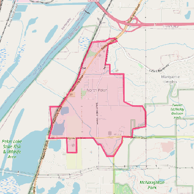 Map of North Pekin