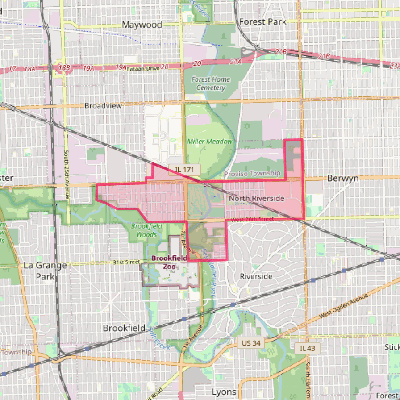 Map of North Riverside