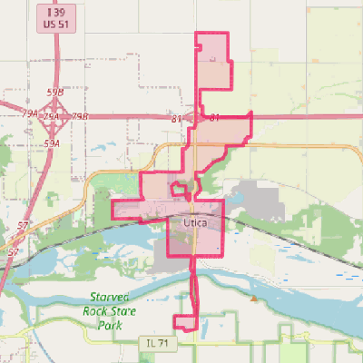 Map of North Utica