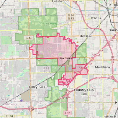 Map of Oak Forest