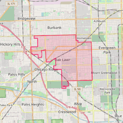 Map of Oak Lawn