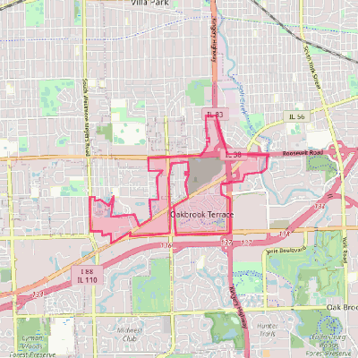 Map of Oakbrook Terrace