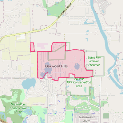 Map of Oakwood Hills