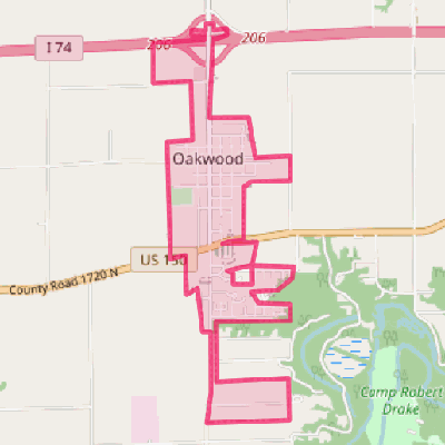 Map of Oakwood