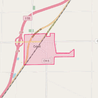 Map of Odell