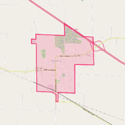 Map of Okawville