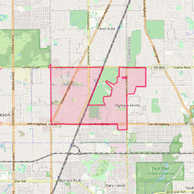 Map of Olympia Fields