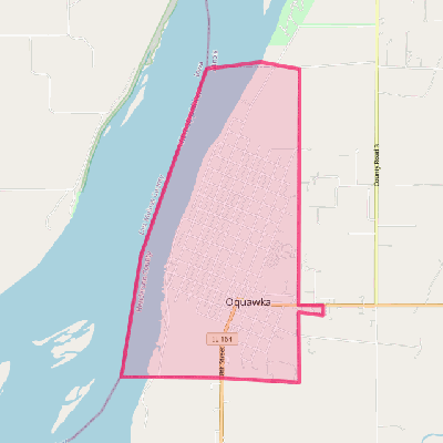 Map of Oquawka