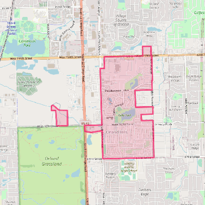 Map of Orland Hills