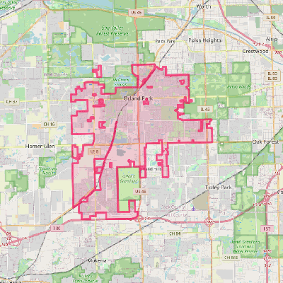 Map of Orland Park