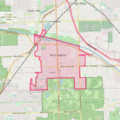 Map of Palos Heights