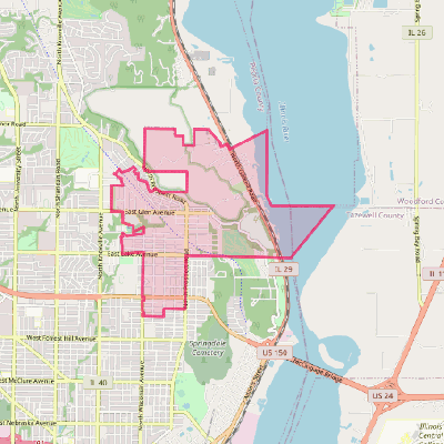 Map of Peoria Heights