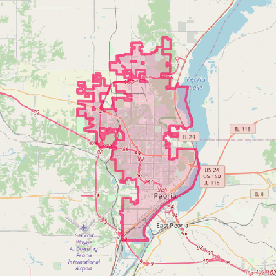 Map of Peoria