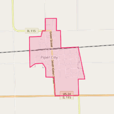 Map of Piper City