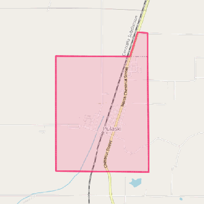 Map of Pulaski