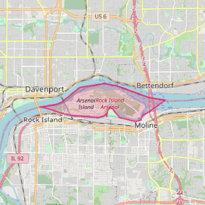 Map of Rock Island Arsenal