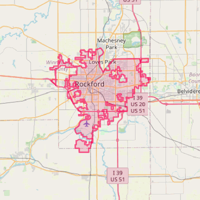 Map of Rockford