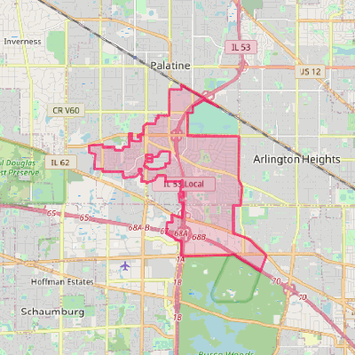 Map of Rolling Meadows