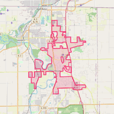 Map of Roscoe