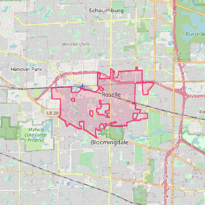 Map of Roselle