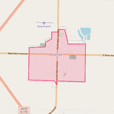 Map of Roseville