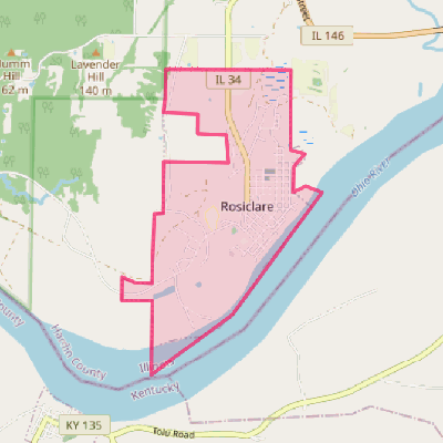 Map of Rosiclare