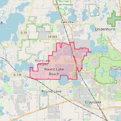 Map of Round Lake Beach