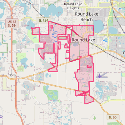 Map of Round Lake