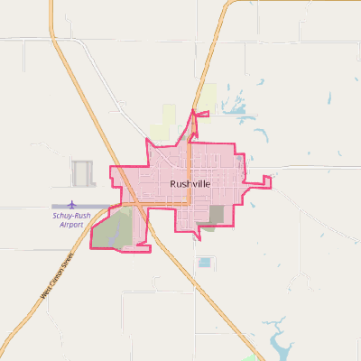 Map of Rushville