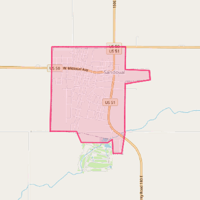 Map of Sandoval