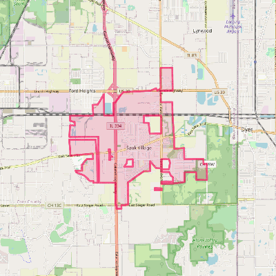 Map of Sauk Village