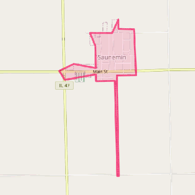 Map of Saunemin