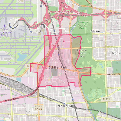 Map of Schiller Park