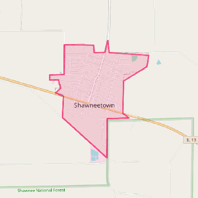 Map of Shawneetown