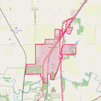 Map of Sherman