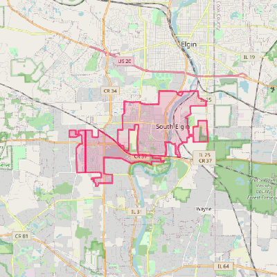 Map of South Elgin