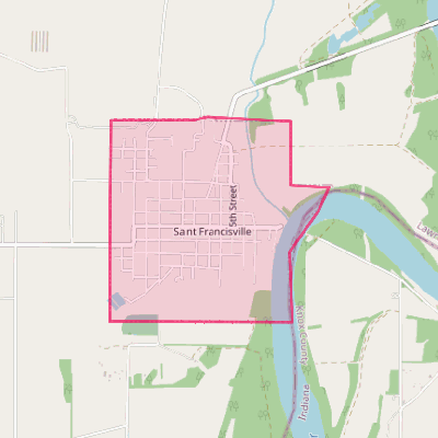 Map of St. Francisville