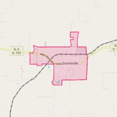 Map of Steeleville