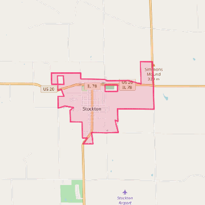 Map of Stockton