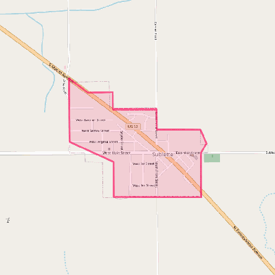 Map of Sublette