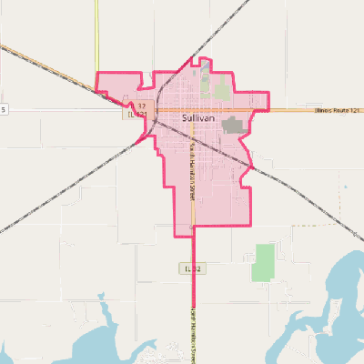 Map of Sullivan