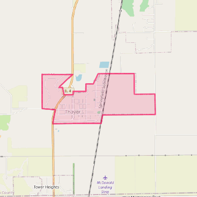Map of Thayer
