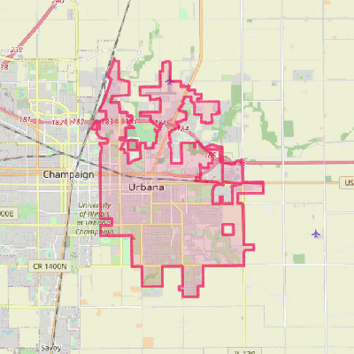 Map of Urbana