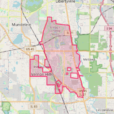 Map of Vernon Hills