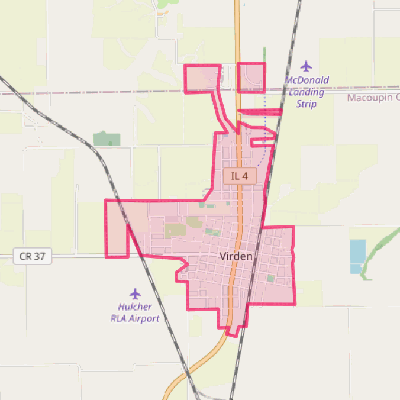 Map of Virden