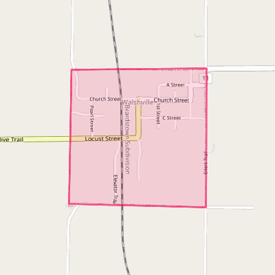 Map of Walshville