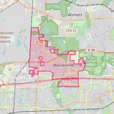 Map of Warrenville