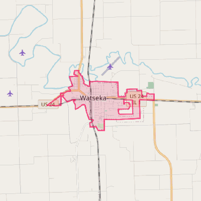 Map of Watseka